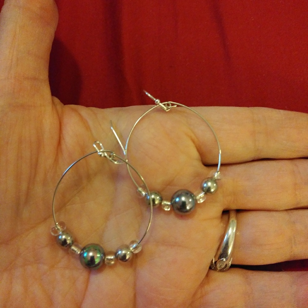 THREE PAIR HAND CRAFTED EARRINGS